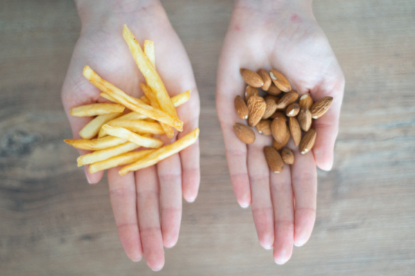 French fries versus almonds: Calorie for calorie, which comes out on top?
